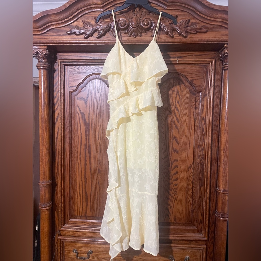 Wild Fable Asymmetrical Yellow Maxi Dress Size M